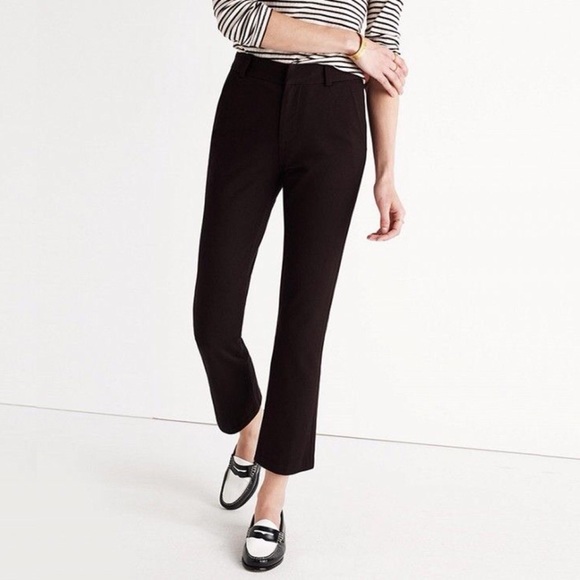 flare cropped trousers